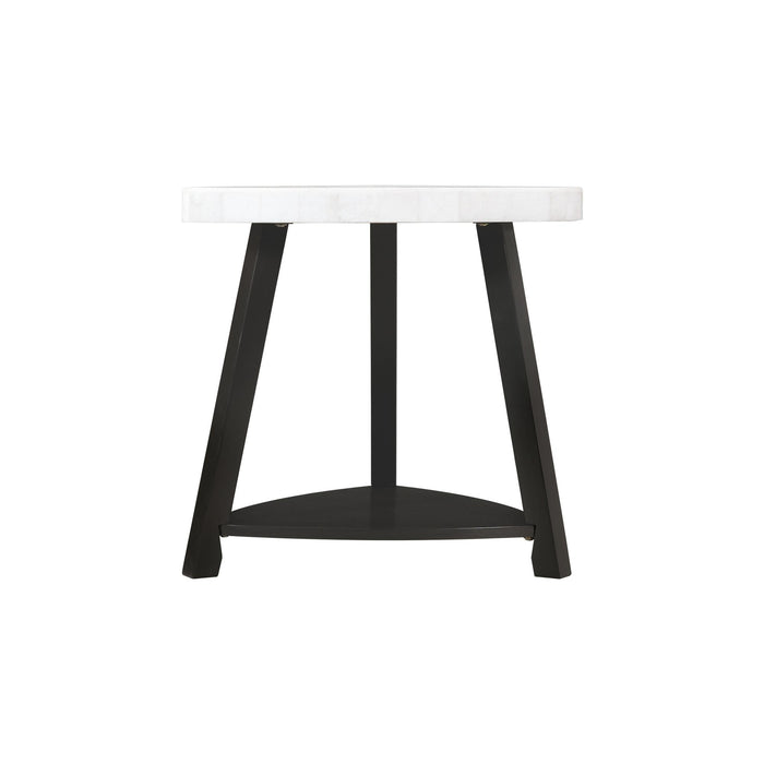 Trinity White Marble Top End Table