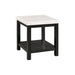 Marcello White Marble Square End Table image