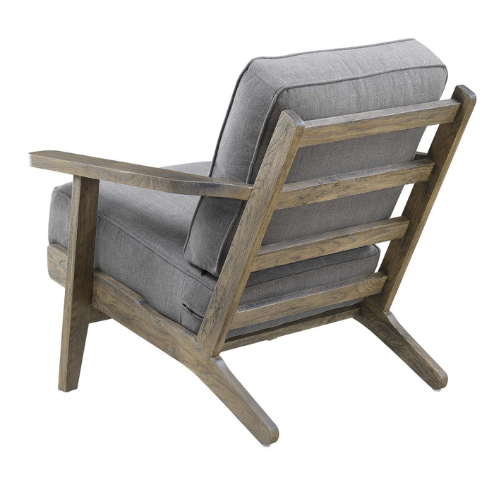 Metro Accent Chair in Slate w/ Antique Legs