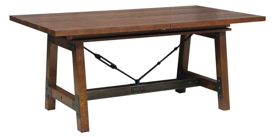 Homelegance Holverson Dining Table in Rustic Brown 1715-94