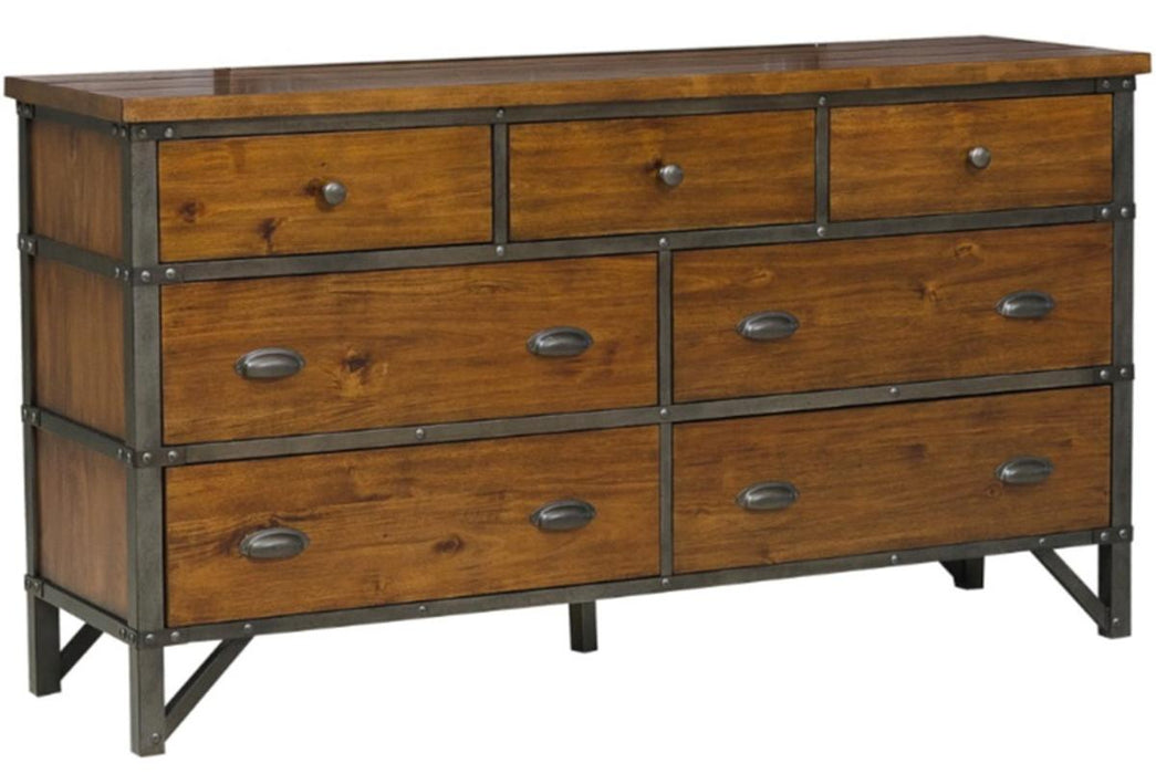 Homelegance Holverson Dresser in Rustic Brown & Gunmetal 1715-5