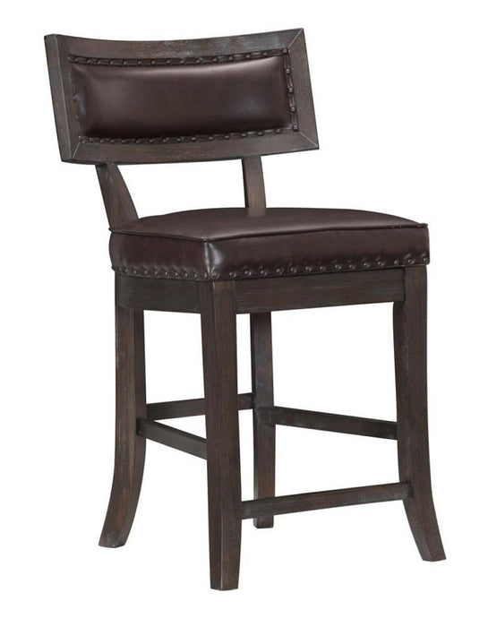 Homelegance Oxton Counter Hight Chair in Dark Cherry (Set of 2)