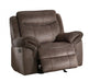 Homelegance Furniture Aram Glider Reclining Chair in Dark Brown 8206NF-1 image